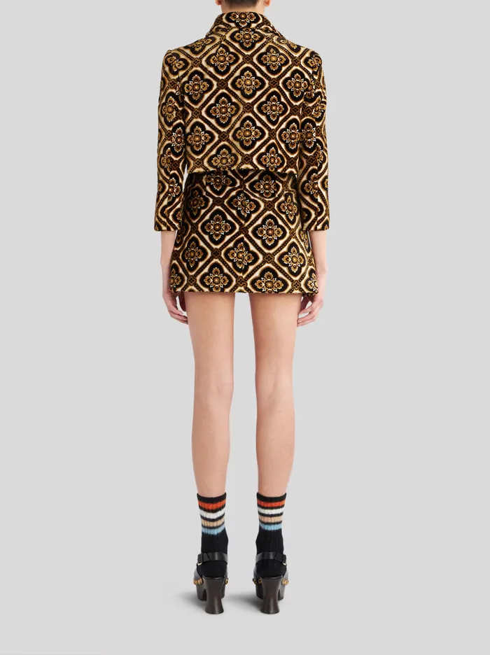 Women Cropped Velvet Jacket Etro Jackets