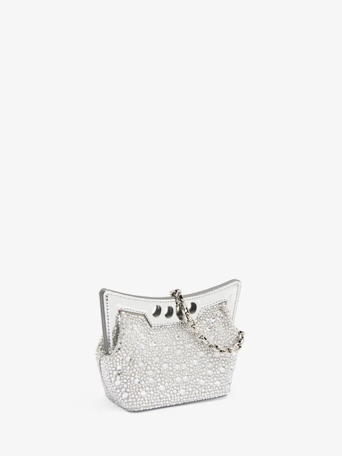 Women Crossbody Bags Alexander McQueen The Micro Peak Bag Silver