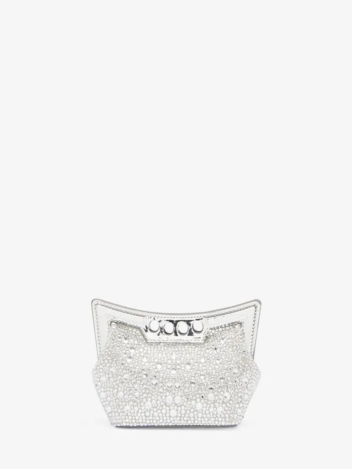 Women Crossbody Bags Alexander McQueen The Micro Peak Bag Silver