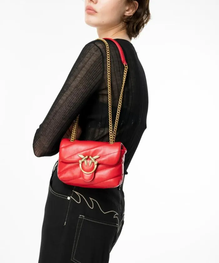 Women Crossbody Bags Pinko Baby Love Bag Puff Maxi Quilt Redantiquegold Women Crossbody Bags Pinko Baby Love Bag Puff Maxi Quilt Redantiquegold