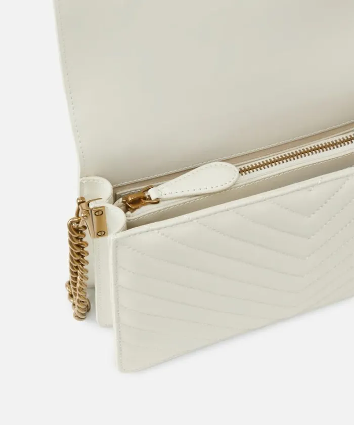 Women Crossbody Bags Pinko Classic Love Bag Click Chevron Whitewhiteantique Gold Women Crossbody Bags Pinko Classic Love Bag Click Chevron Whitewhiteantique Gold