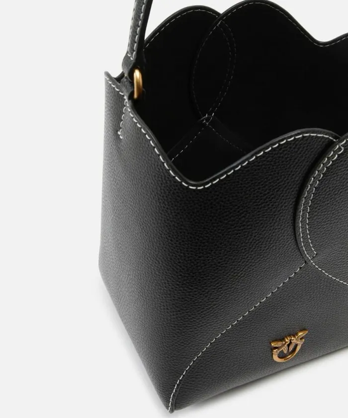 Women Crossbody Bags Pinko Heart Mini Leather Bucket Bag With Shoulder Strap Blackantique Gold Women Crossbody Bags Pinko Heart Mini Leather Bucket Bag With Shoulder Strap Blackantique Gold