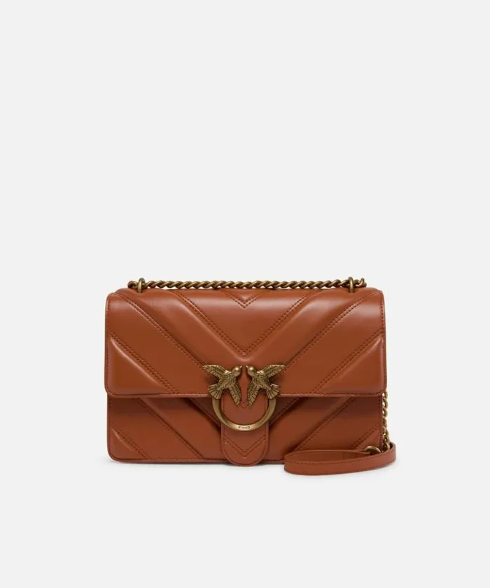Women Crossbody Bags Pinko Love Bag Quilted Crossbody Bag With Chevron Motif And Logo Crude Brickantiquegold Women Crossbody Bags Pinko Love Bag Quilted Crossbody Bag With Chevron Motif And Logo Crude Brickantiquegold