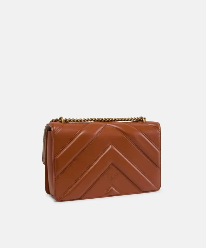 Women Crossbody Bags Pinko Love Bag Quilted Crossbody Bag With Chevron Motif And Logo Crude Brickantiquegold Women Crossbody Bags Pinko Love Bag Quilted Crossbody Bag With Chevron Motif And Logo Crude Brickantiquegold