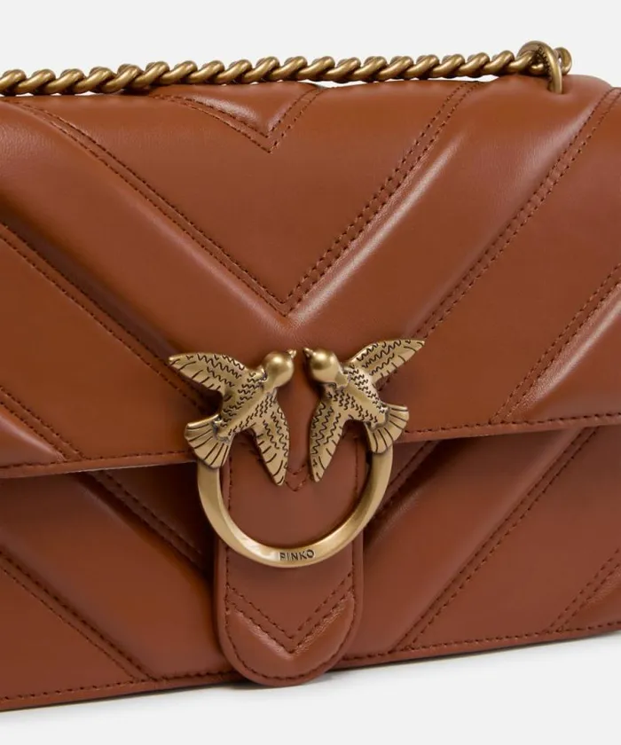 Women Crossbody Bags Pinko Love Bag Quilted Crossbody Bag With Chevron Motif And Logo Crude Brickantiquegold Women Crossbody Bags Pinko Love Bag Quilted Crossbody Bag With Chevron Motif And Logo Crude Brickantiquegold