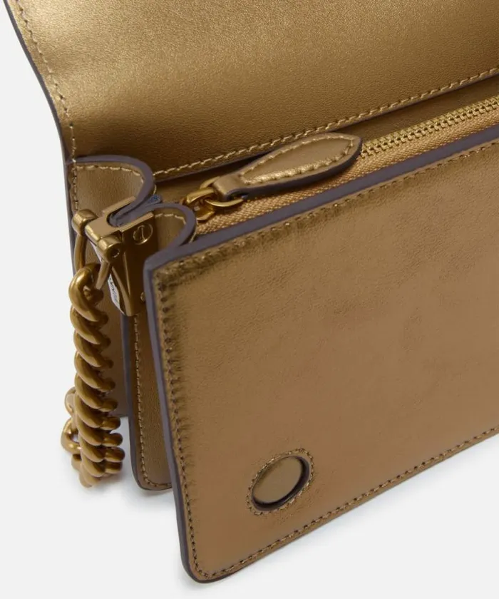 Women Crossbody Bags Pinko Love Bag Small Laminated Crossbody Bag With Rhinestones Bronzebronze Women Crossbody Bags Pinko Love Bag Small Laminated Crossbody Bag With Rhinestones Bronzebronze