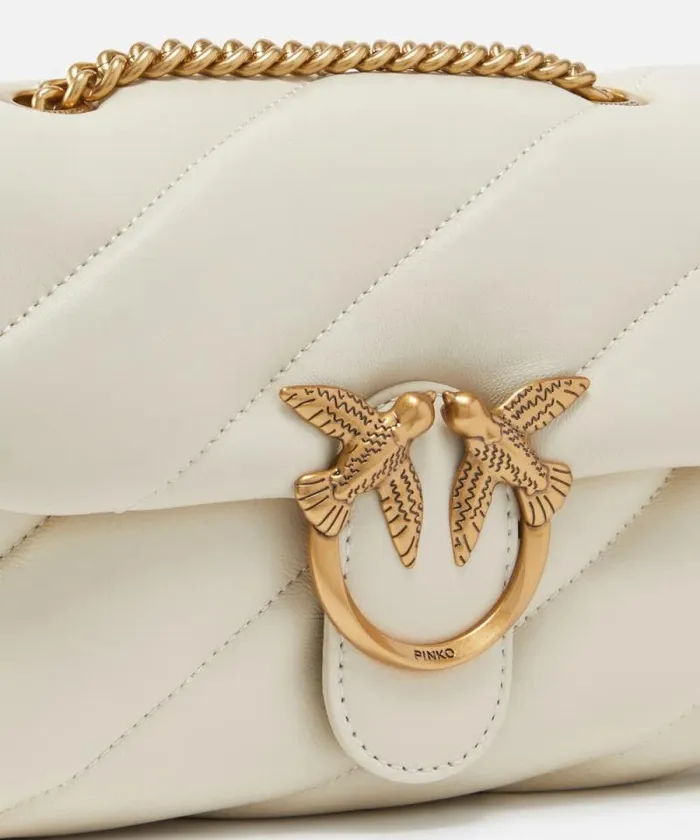 Women Crossbody Bags Pinko Mini Love Bag Puff Maxi Quilt Whitewhiteantique Gold Women Crossbody Bags Pinko Mini Love Bag Puff Maxi Quilt Whitewhiteantique Gold