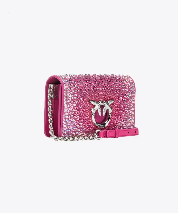 Women Crossbody Bags Pinko PINKO Galleria Fullrhinestone Mini Love Bag Click Fuchsia Pinkshiny Nickel Women Crossbody Bags Pinko PINKO Galleria Fullrhinestone Mini Love Bag Click Fuchsia Pinkshiny Nickel