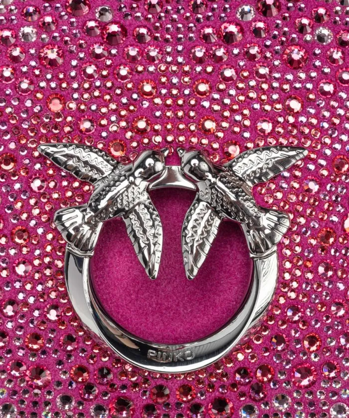 Women Crossbody Bags Pinko PINKO Galleria Fullrhinestone Mini Love Bag Click Fuchsia Pinkshiny Nickel Women Crossbody Bags Pinko PINKO Galleria Fullrhinestone Mini Love Bag Click Fuchsia Pinkshiny Nickel