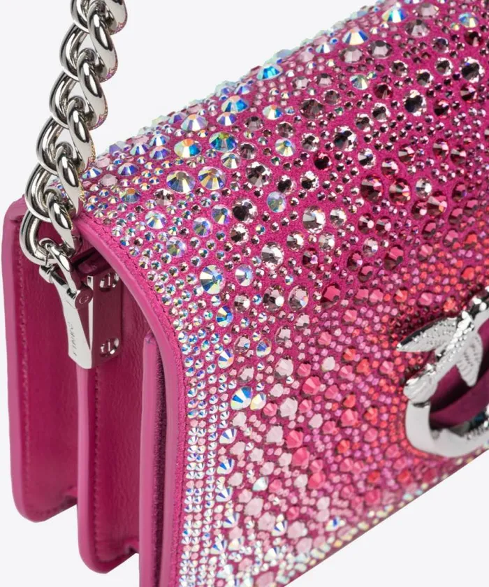 Women Crossbody Bags Pinko PINKO Galleria Fullrhinestone Mini Love Bag Click Fuchsia Pinkshiny Nickel Women Crossbody Bags Pinko PINKO Galleria Fullrhinestone Mini Love Bag Click Fuchsia Pinkshiny Nickel