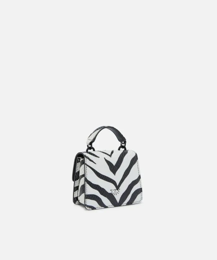 Women Crossbody Bags Pinko Zebrapatterned Micro Love Bag Whiteblackcolourblock Women Crossbody Bags Pinko Zebrapatterned Micro Love Bag Whiteblackcolourblock