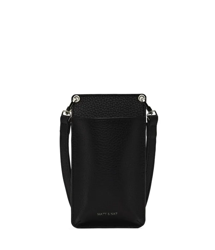 Women Cue Vegan Crossbody Bag 8211 Purity Black Matt and Nat Crossbody