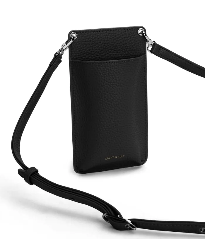 Women Cue Vegan Crossbody Bag 8211 Purity Black Matt and Nat Crossbody