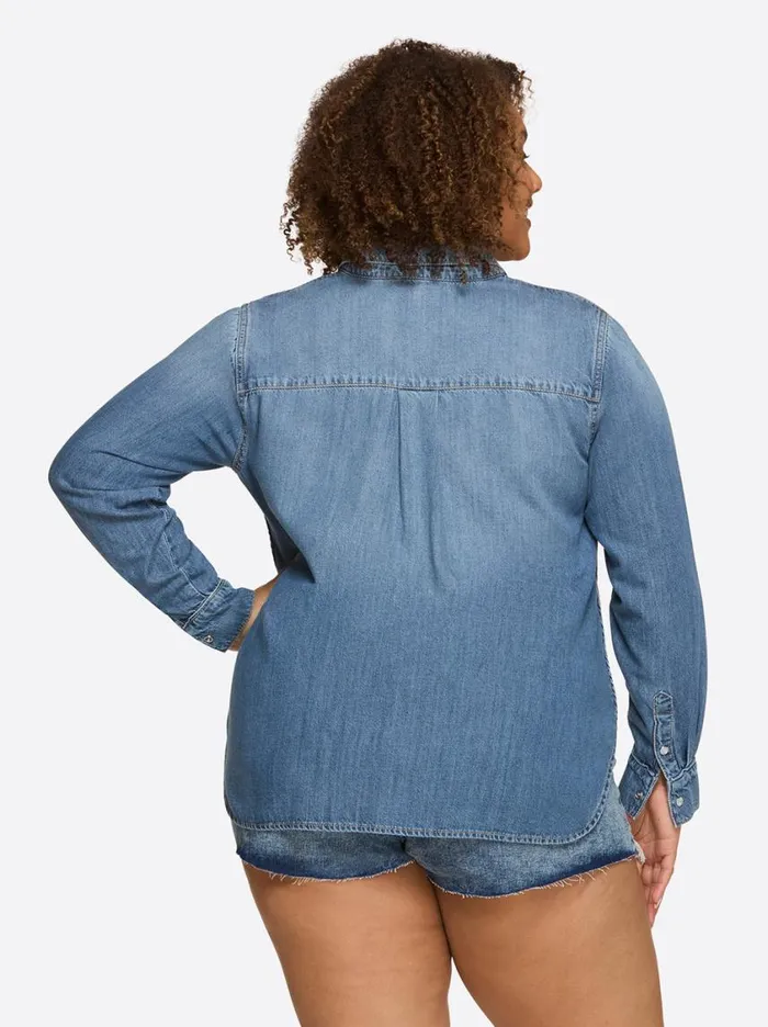 Women Denim Jessica Simpson Petunia Shirt In Premium