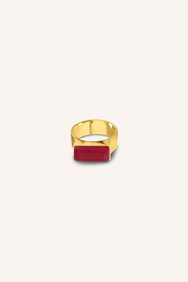 Women Deva Ring Ruby Bybar Jewellery