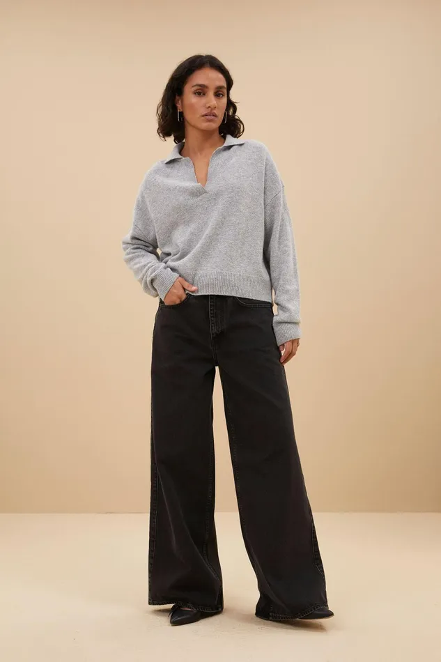 Women Dex Pullover Grey Melee Bybar Pullovers