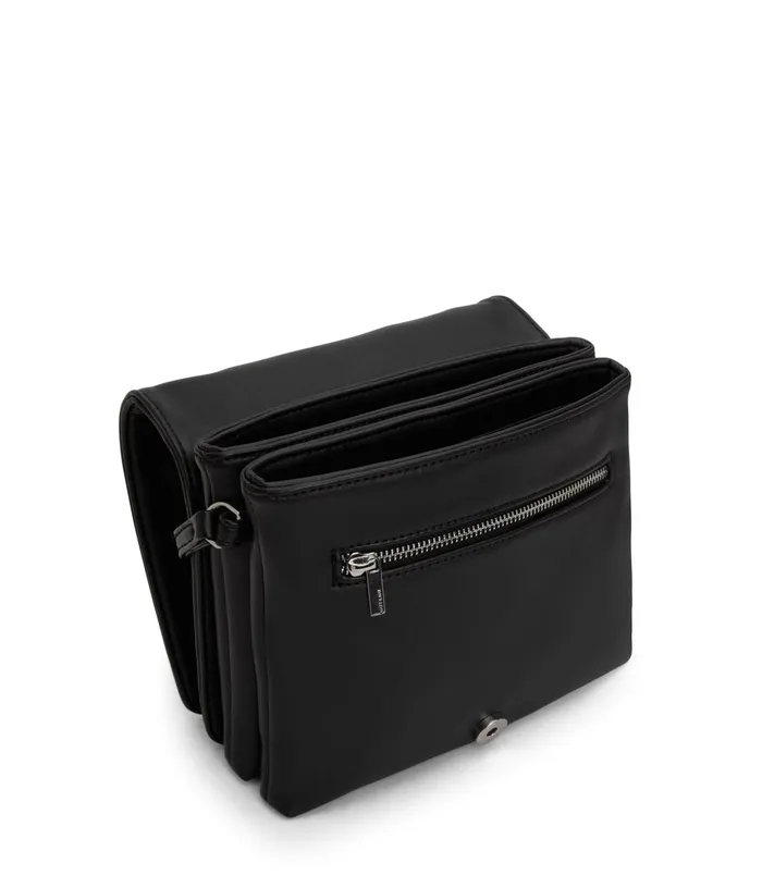 Women Dover Sm Vegan Crossbody Bag 8211 Loom Black Shiny Nickel Matt and Nat Crossbody