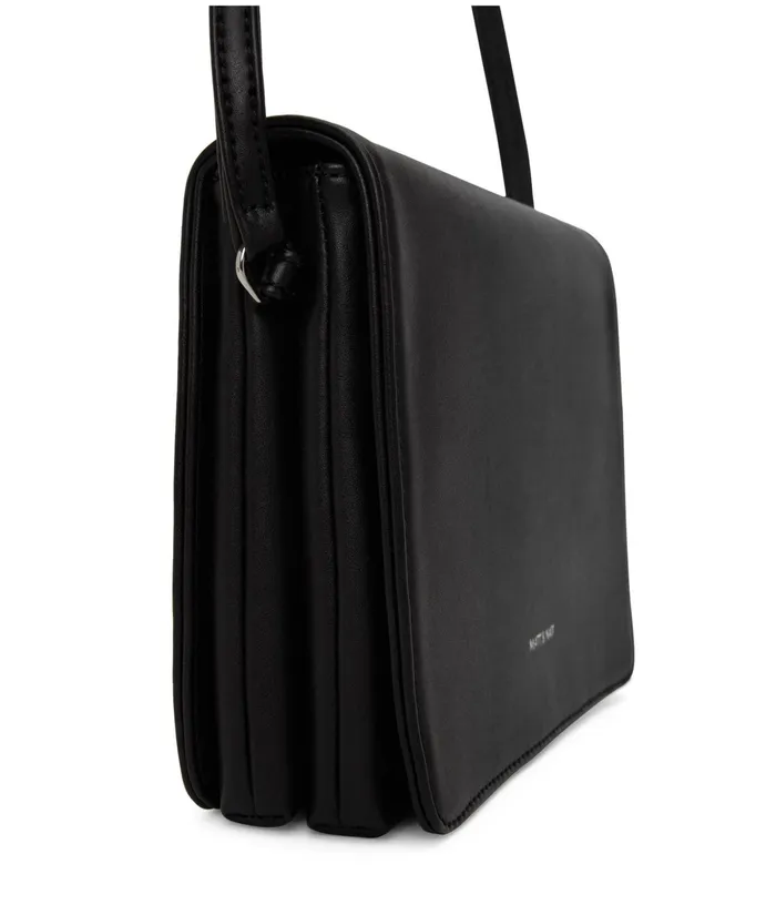 Women Dover Sm Vegan Crossbody Bag 8211 Loom Black Shiny Nickel Matt and Nat Crossbody