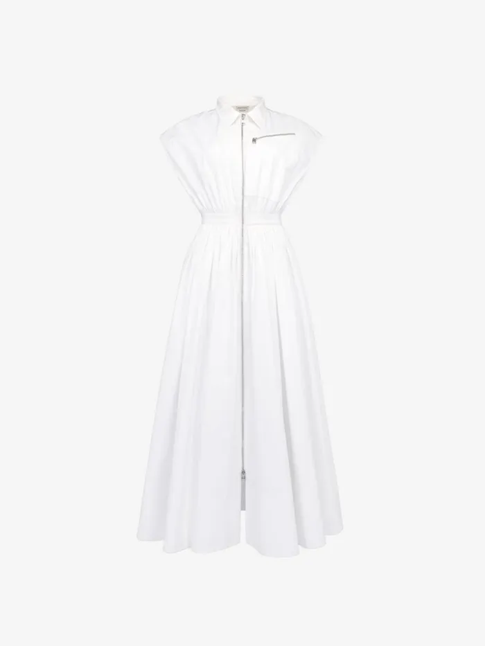 Women Dresses Alexander McQueen Dropped Shoulder Shirt Dress Optic White
