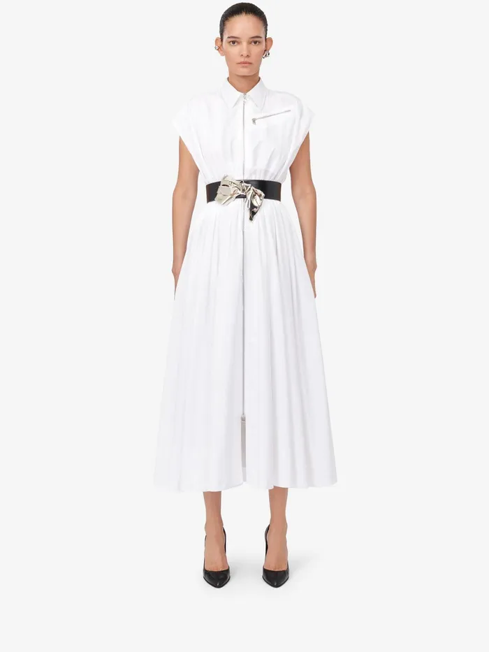 Women Dresses Alexander McQueen Dropped Shoulder Shirt Dress Optic White