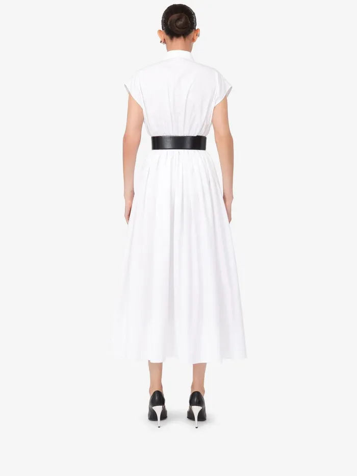 Women Dresses Alexander McQueen Dropped Shoulder Shirt Dress Optic White