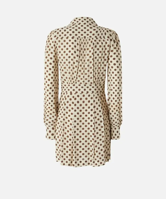 Women Dresses Pinko Polkadot Shirt Dress Beigebrown Women Dresses Pinko Polkadot Shirt Dress Beigebrown