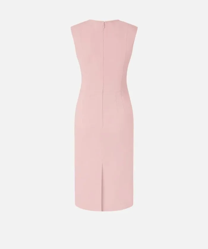 Women Dresses Pinko Sleeveless Technical Cady Midi Dress Zephyr Pink Women Dresses Pinko Sleeveless Technical Cady Midi Dress Zephyr Pink