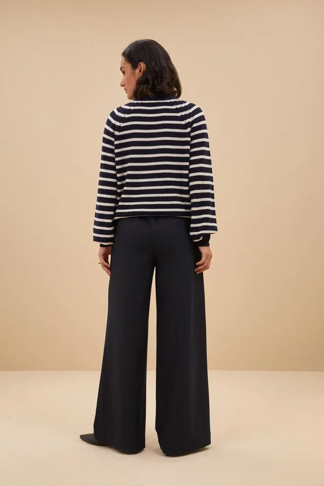 Women Duccio Stripe Pullover Midnight Bybar Pullovers Women Duccio Stripe Pullover Midnight Bybar Pullovers