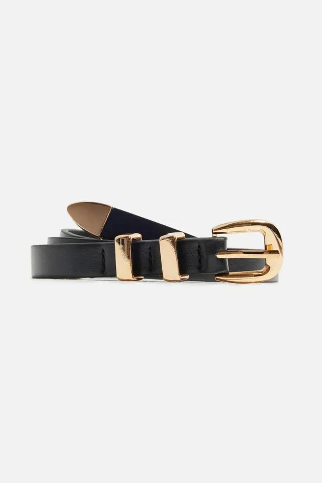 Women Dynamite Belts Classic Skinny Belt YELLOW