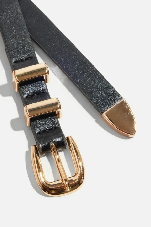 Women Dynamite Belts Classic Skinny Belt YELLOW
