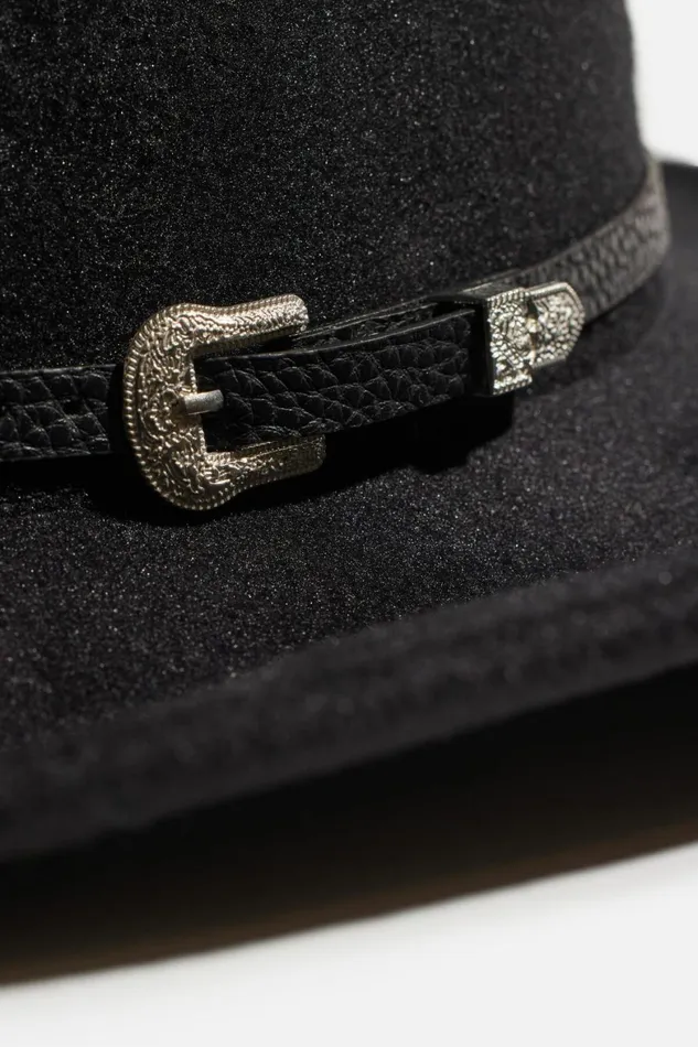 Women Dynamite Caps and Hats PinBuckle Cowboy Hat Black