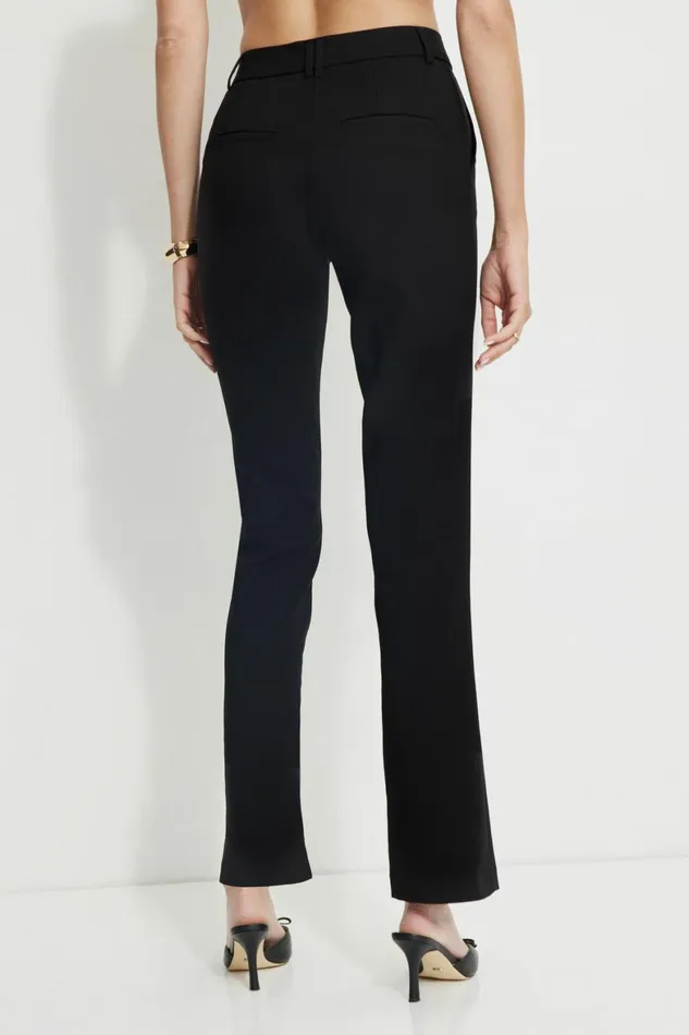 Women Dynamite Pants Front Seam Bootcut Pants Black