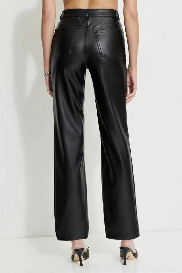 Women Dynamite Pants Justina Faux Leather Pants Black