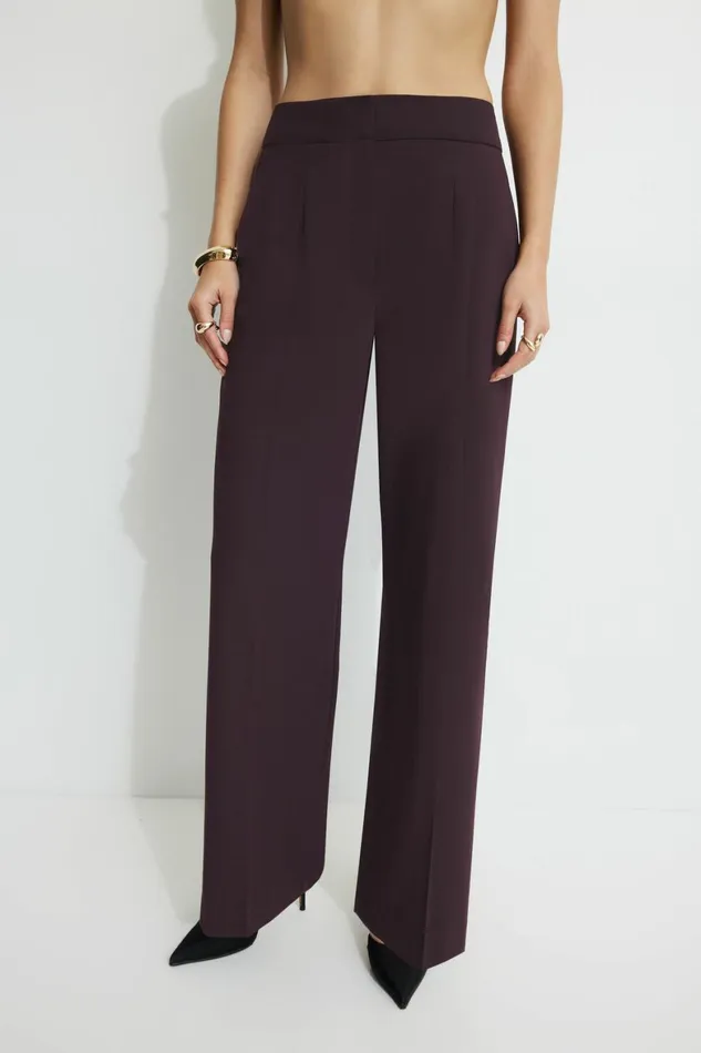 Women Dynamite Pants Yasmin Straight Leg Pants BURGUNDY