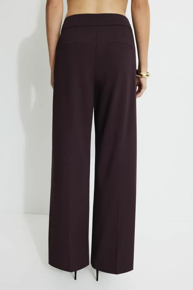 Women Dynamite Pants Yasmin Straight Leg Pants BURGUNDY