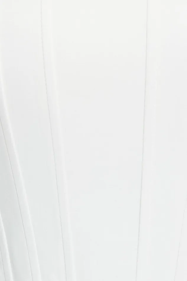 Women Dynamite Tops Julia Satin Corset Top White
