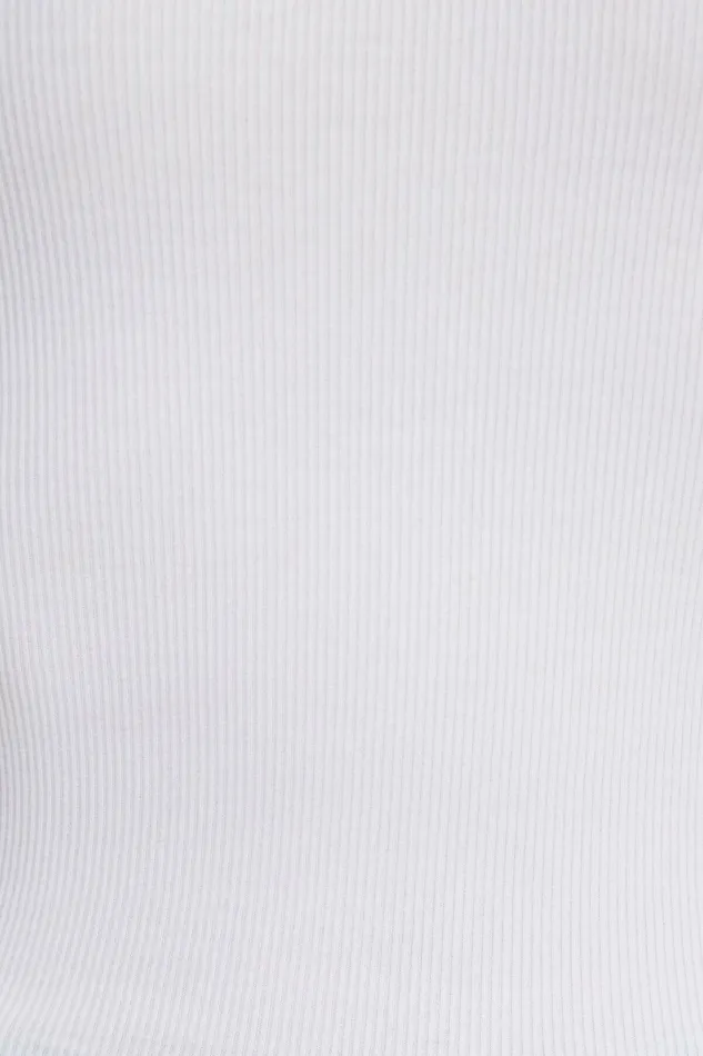 Women Dynamite Tops Tedi Ribbed Tank Top White