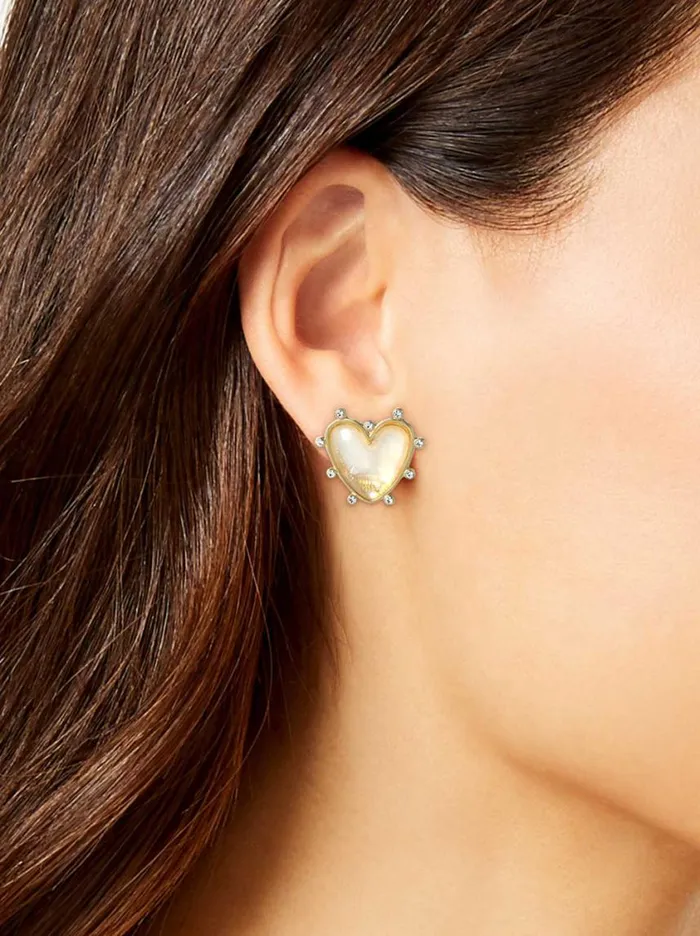 Women Earrings Jessica Simpson Heart Stud Earrings