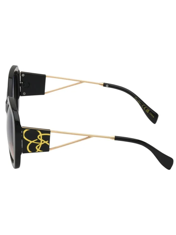 Women Earrings Jessica Simpson Oversized Oval Sunglasses In Black