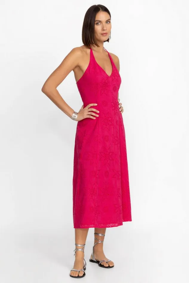 Women EDEN HALTER MIDI DRESS Love Potion Johnny Was Dresses