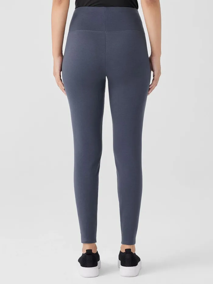 Women Eileen Fisher Pants Shorts and Jumpsuits Cozy Brushed Terry Hug HighWaisted Leggings Ocean