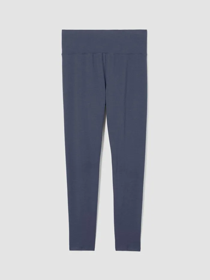 Women Eileen Fisher Pants Shorts and Jumpsuits Cozy Brushed Terry Hug HighWaisted Leggings Ocean