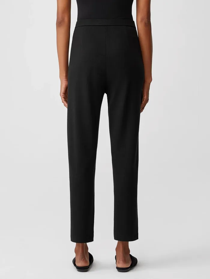 Women Eileen Fisher Pants Shorts and Jumpsuits Cozy Brushed Terry Hug Slouchy Pant Black