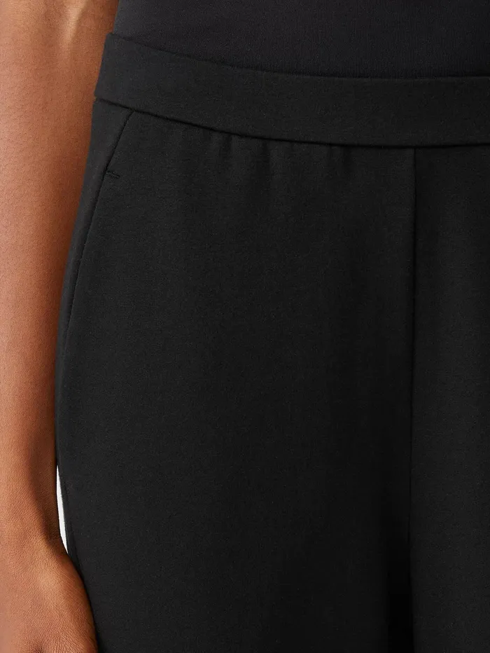 Women Eileen Fisher Pants Shorts and Jumpsuits Cozy Brushed Terry Hug Slouchy Pant Black
