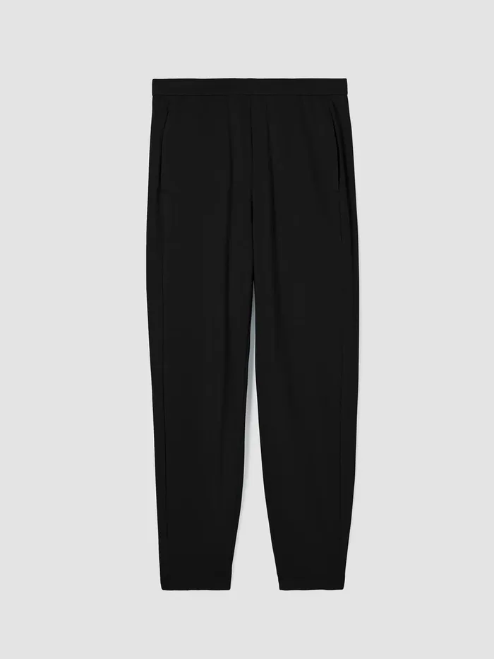 Women Eileen Fisher Pants Shorts and Jumpsuits Cozy Brushed Terry Hug Slouchy Pant Black