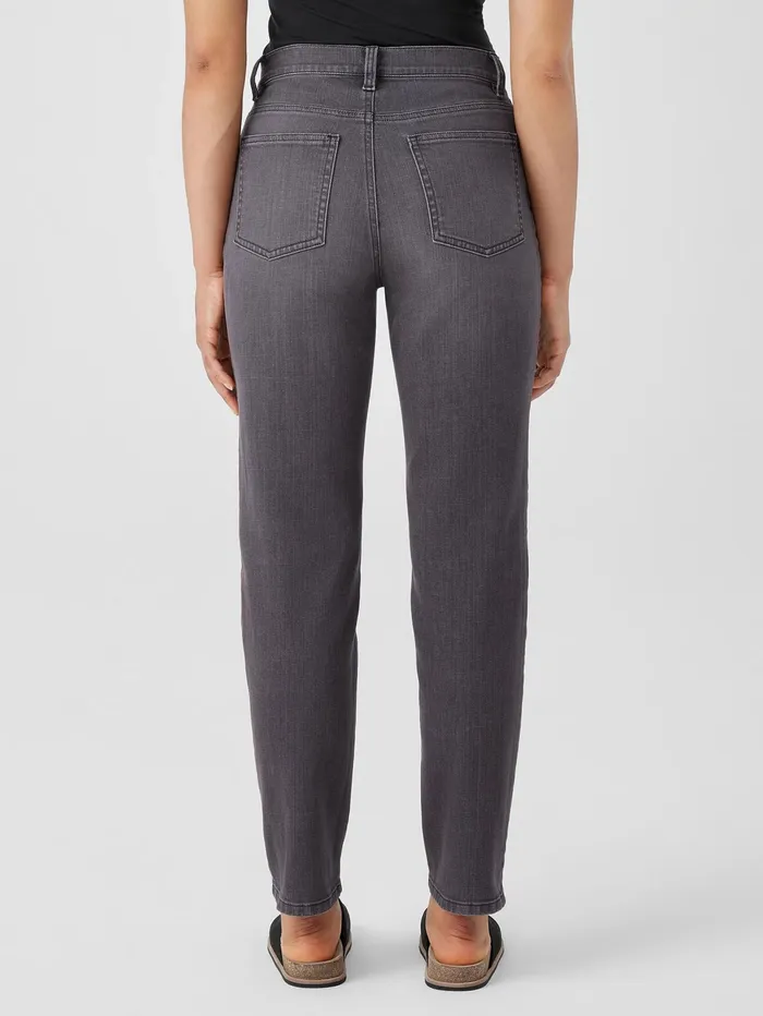 Women Eileen Fisher Pants Shorts and Jumpsuits Organic Cotton Stretch Slim Jean Carbon