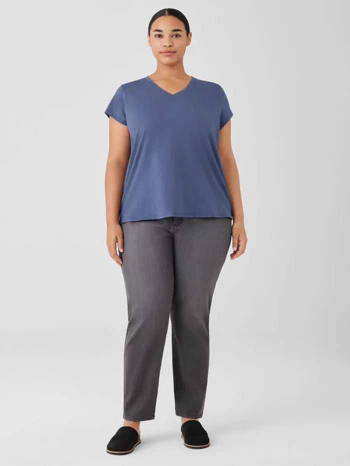 Women Eileen Fisher Pants Shorts and Jumpsuits Organic Cotton Stretch Slim Jean Carbon