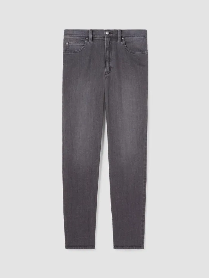 Women Eileen Fisher Pants Shorts and Jumpsuits Organic Cotton Stretch Slim Jean Carbon
