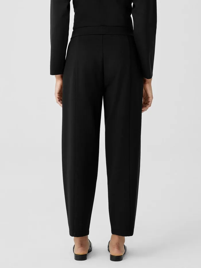 Women Eileen Fisher Pants Shorts and Jumpsuits Washable Flex Ponte Lantern Pant Black