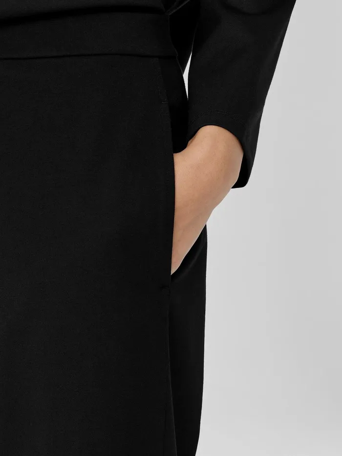 Women Eileen Fisher Pants Shorts and Jumpsuits Washable Flex Ponte Lantern Pant Black